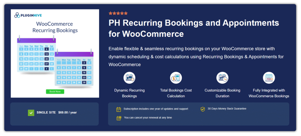 WooCommerce Bookings and Appointments Plugin