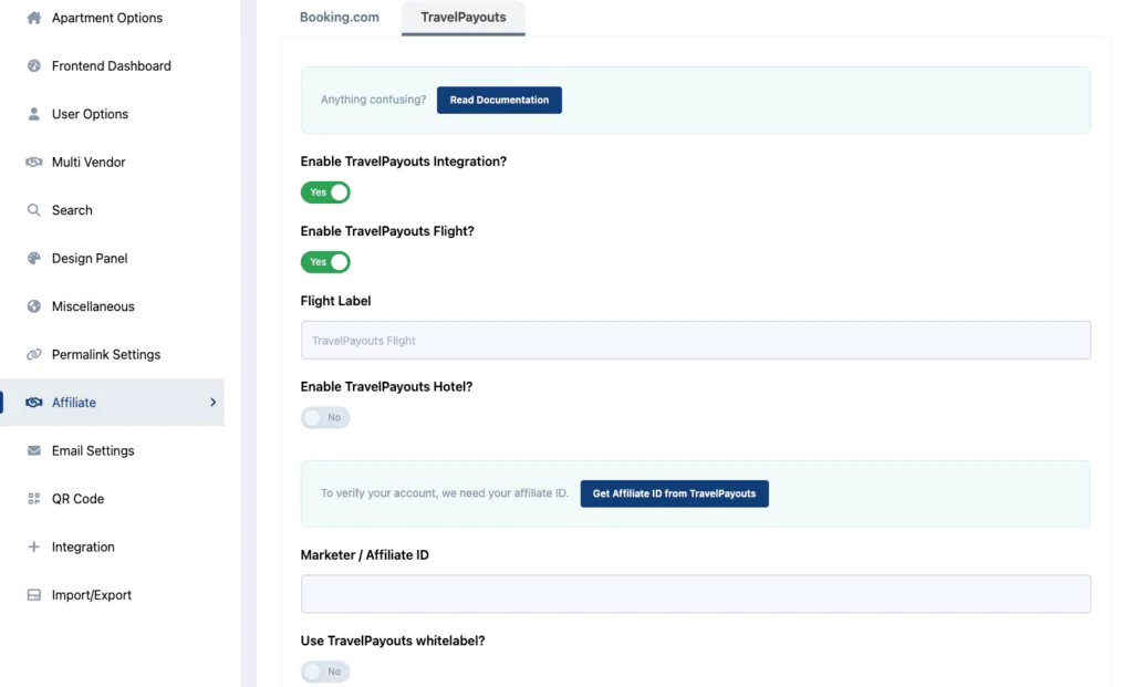 Tourfic API TravelPayouts settings 1024x621 1