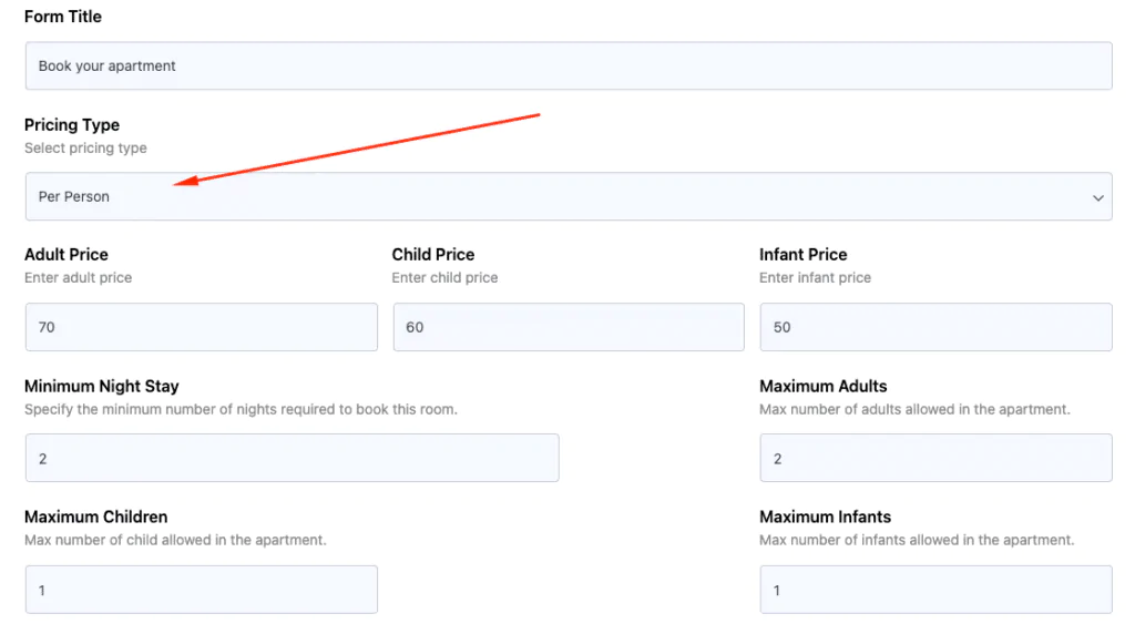 Booking Settings 3 Tourfic Apartment Per person Pricing 1024x572 1