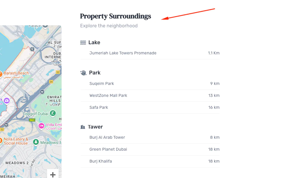 Location Settings 4 Tourfic Apartment property surroundings