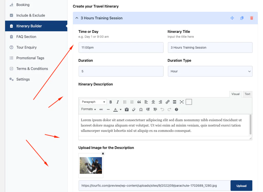Itinerary Builder 1 Tourfic Tour Booking 2 1024x748 1