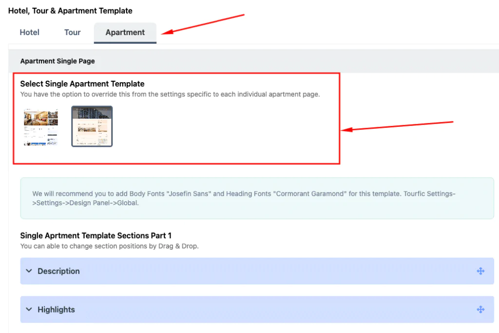 Tourfic apartment template settings global 1024x685 1