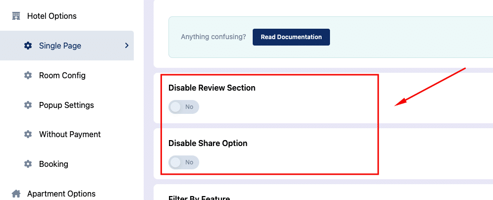 Tourfic hotel single disable review and share option