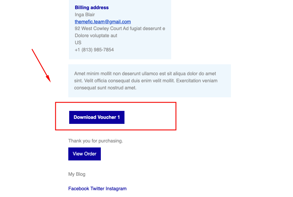 Voucher Email Template