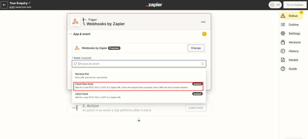Integration 15 Zapier Intigration with tourfic 5 1024x464 2