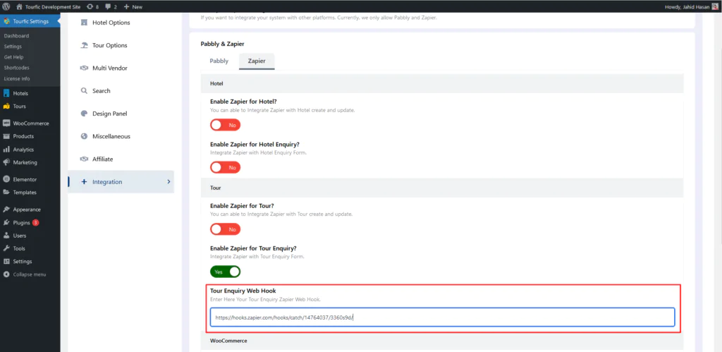 Integration 17 Zapier Intigration with tourfic 8 1024x499 2